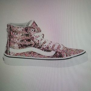VANS - Sk8-HI Slim Zip Chunky Glitter Skate Shoe